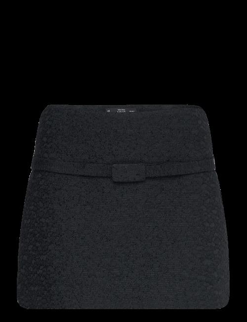 Mango | Tweed Mini-Skirt With Decorative Belt | M