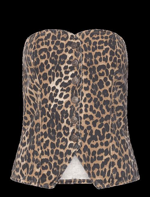 Mango | Leopard-Print Corset Top | XS
