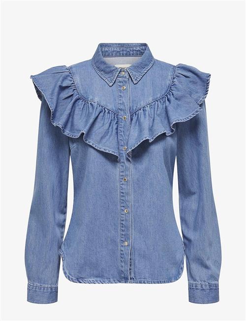 ONLY | Onlindigo Ls Frill Dnm Shirt Qyt Noos | L