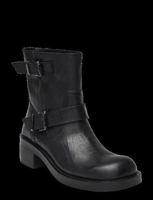 Bianco | Biaharper Mid Calf Biker Boot Pull Up Leather | 37