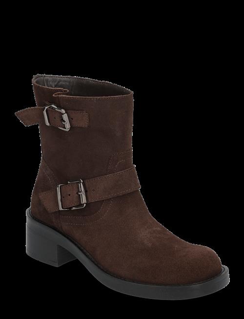 Bianco | Biaharper Mid Calf Biker Boot Oily Suede | 36