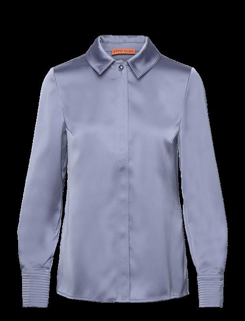 STINE GOYA | Collared Fitted Shirt, 2261 Satin | S