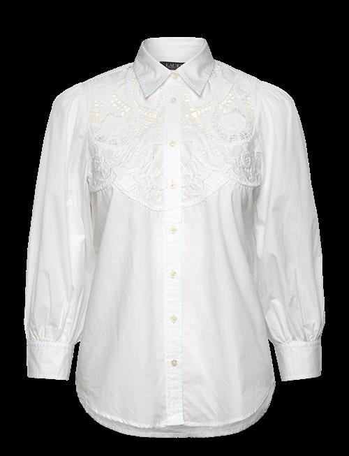 Lauren Ralph Lauren | Eyelet Cotton Broadcloth Shirt | XS