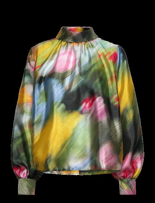 STINE GOYA | 2067 Flat Textured Poly, Gathered Long Sleeve Top | XS