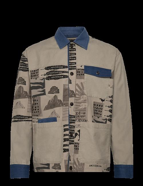Scotch & Soda | Printed & Washed Colour Block Worker Jacket | M