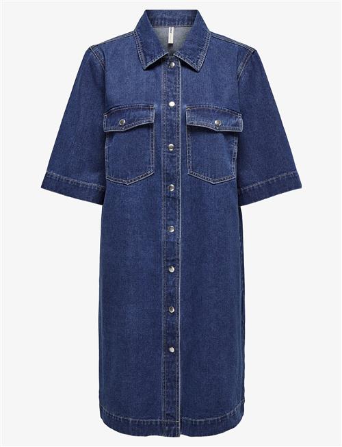 ONLY | Onlbelle S/S Button Dress Dnm Gua Noos | M