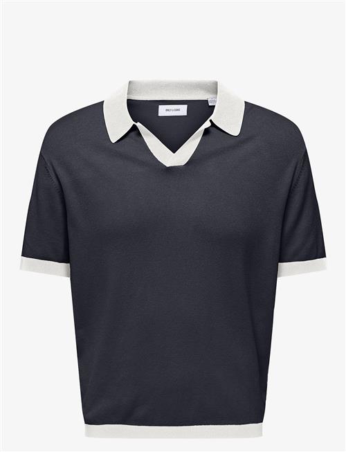 Se ONLY & SONS | Onsadrian Reg 12 Ss Contrast Polo Knit | L hos Booztlet