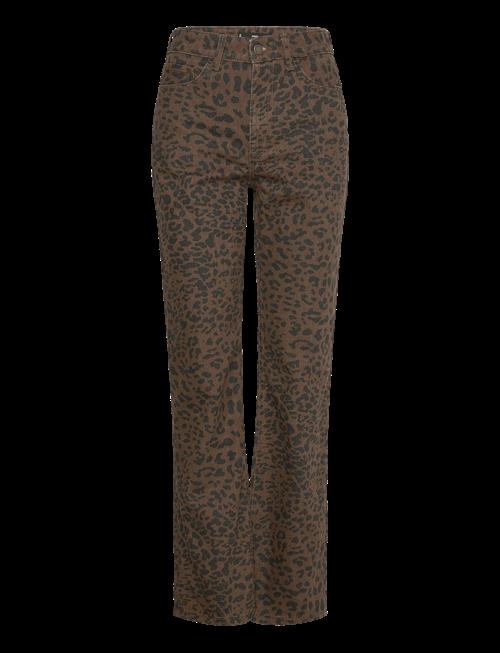 Mango | Leopard-Print Straight Jeans | 34
