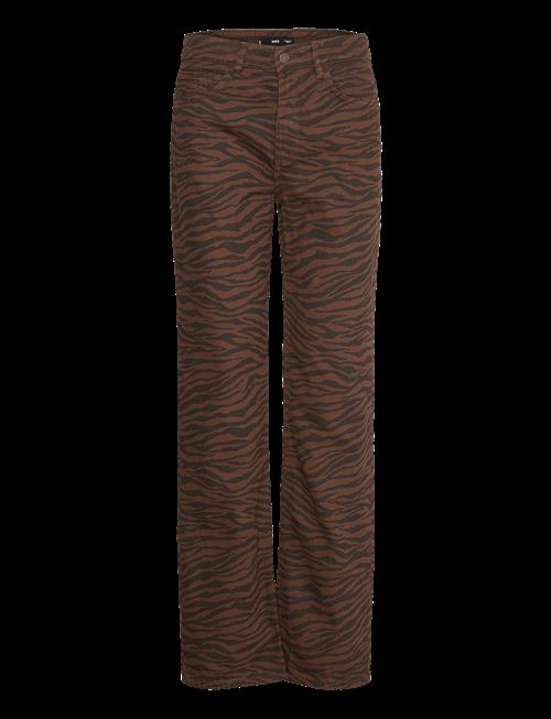 Mango | Zebra-Print Straight-Fit Jeans | 34