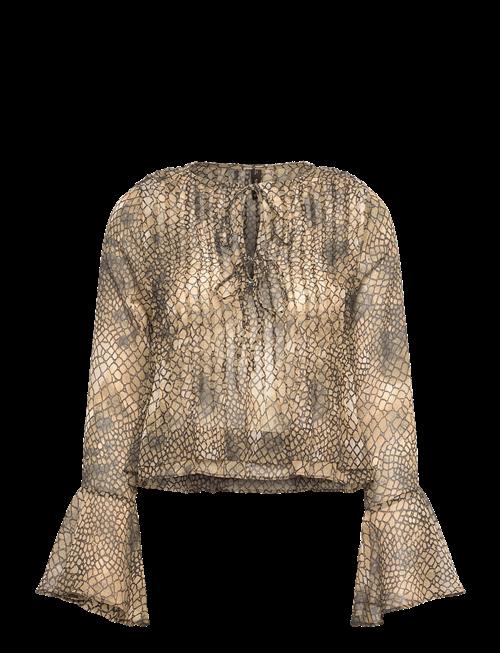 Mango | Puffed-Sleeve Printed Shirt | L
