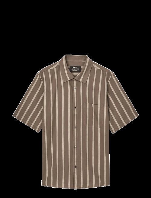 Mads Nørgaard | Cotton Linen Victor Stripe Shirt Ss | L