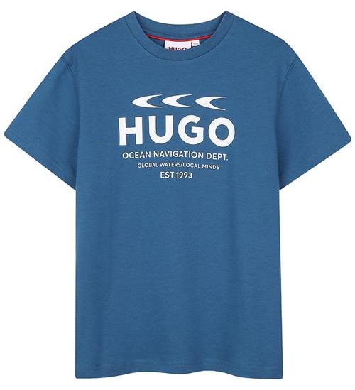 HUGO T-shirt - Blå m. Print