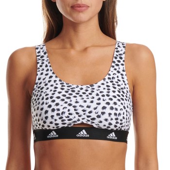 adidas BH Scoop Bralette Hvid/Sort bomuld Large Dame