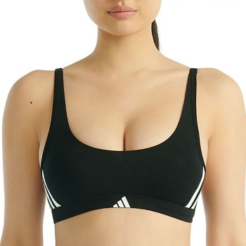 adidas BH Sport Active Essentials 3 Stripes Bralette Sort bomuld X-Small Dame