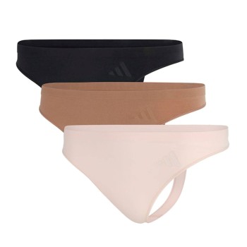 adidas Trusser 3P Sport Active Seamless Low Rise Thongs Flerfarvet polyamid Large Dame