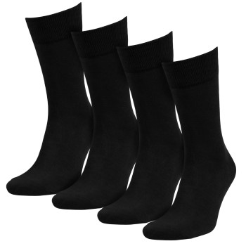 Amanda Christensen Strømper 4P Bamboo Crew Socks Sort Str 47/50