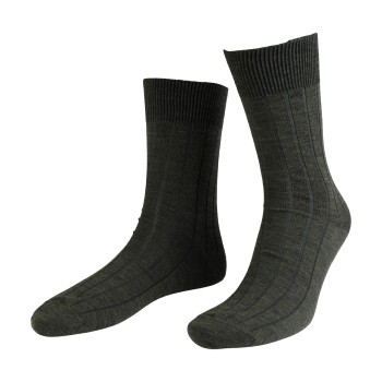 Amanda Christensen Strømper Grade Wide Rib Ankle Socks Oliven Str 43/46