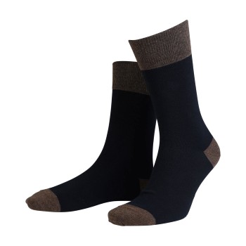 Amanda Christensen Strømper True Contrast Ankle Sock Sort/brun Str 47/50