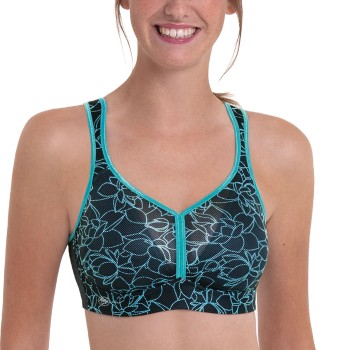 Anita BH Active Air Control DeltaPad Sports Bra Sort/Blå G 80 Dame