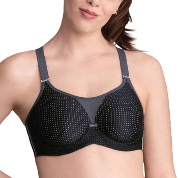 Anita BH Active Underwire Sports Bra Sort/Grå F 85 Dame