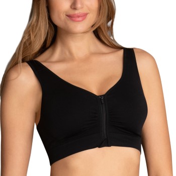 Anita BH Lynn Bralette Sort nylon Large Dame
