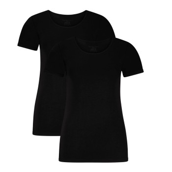 Bamboo basics 2P Kate T-Shirt Round Neck Sort Medium Dame