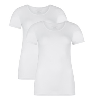 Bamboo basics 2P Kate T-Shirt Round Neck Hvid Large Dame