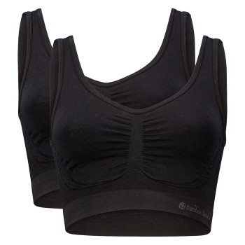 Bamboo basics BH 2P Nova Seamless Bra Sort Large Dame
