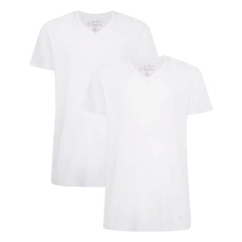 Bamboo basics 2P Velo T-Shirt V Neck Hvid XX-Large Herre