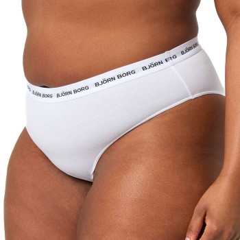 Björn Borg Trusser 2P Core Logo High Waist Brief Hvid bomuld Large Dame