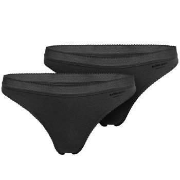 Björn Borg Trusser 2P Core Thong Sort bomuld Medium Dame