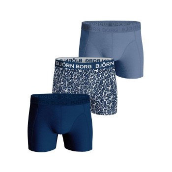 Björn Borg 3P Cotton Stretch Boxer 1721 Blå bomuld X-Large Herre
