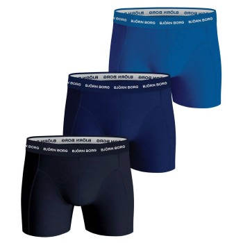 Björn Borg 3P Essential Shorts Marine/Blå bomuld Large Herre