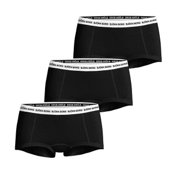 Björn Borg Trusser 3P Everyday Cotton Boxer Shorts Sort/Hvid bomuld X-Small Dame