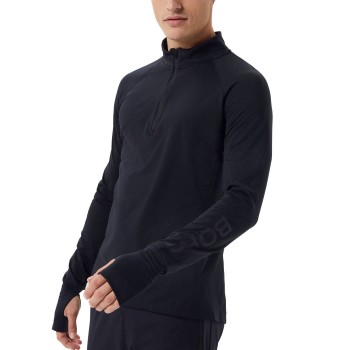 Björn Borg Midlayer Half Zip Sort polyester Large Herre
