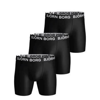 Björn Borg 3P Sports Microfiber Boxers Sort polyester XX-Large Herre