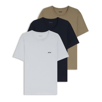 BOSS 3P Classic T ShirtRN Sort/brun bomuld X-Large Herre