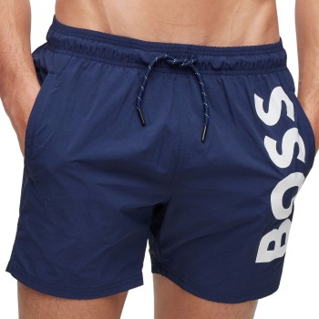BOSS Badebukser Octopus Swimshort Marineblå polyamid Large Herre