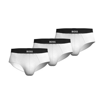 BOSS 3P ONE HipBr Cotton Briefs Hvid bomuld Large Herre