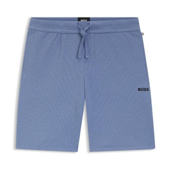 BOSS Waffle Nightwear Shorts Himmelblå Large Herre
