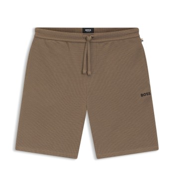 BOSS Waffle Nightwear Shorts Brun Medium Herre