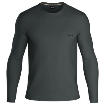BOSS Waffle Sweatshirt Mørkgrøn  Medium Herre