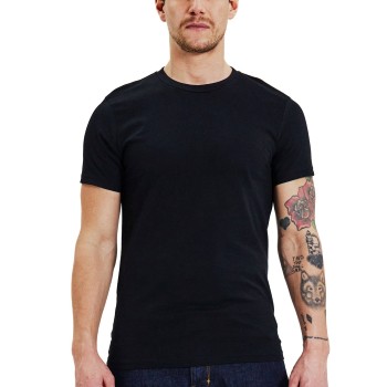 Bread & Boxers Bread and Boxer Cotton Crew Neck Sort økologisk bomuld XX-Large Herre