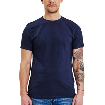 Bread & Boxers Bread and Boxer Cotton Crew Neck Blå økologisk bomuld Medium Herre