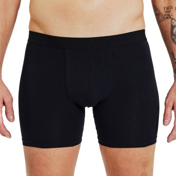 Bread & Boxers Bread and Boxers Brief Boxer Long Leg 3P Sort økologisk bomuld X-Large Herre