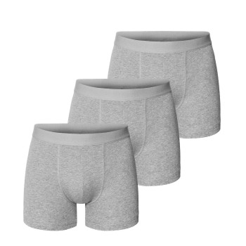 Bread & Boxers Bread and Boxers Brief Boxer Long Leg 3P Grå økologisk bomuld X-Large Herre