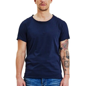 Bread & Boxers Bread and Boxers Crew Neck Relaxed Marineblå økologisk bomuld Medium Herre