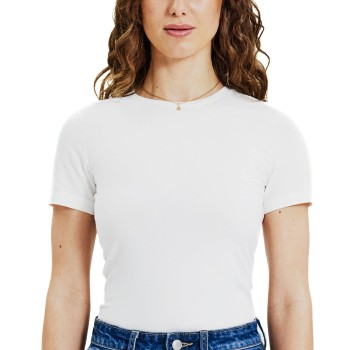 Bread & Boxers Bread and Boxers Crew Neck Slim Hvid økologisk bomuld Medium Dame
