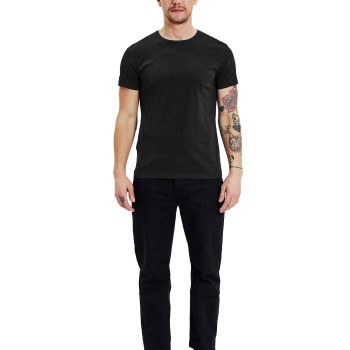 Bread & Boxers Bread and Boxers Crew Necks 2P Sort økologisk bomuld X-Small Herre