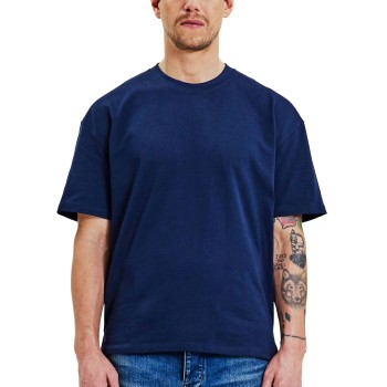 Bread & Boxers Bread and Boxers Heavy Tee T-Shirt Marineblå økologisk bomuld Large Herre